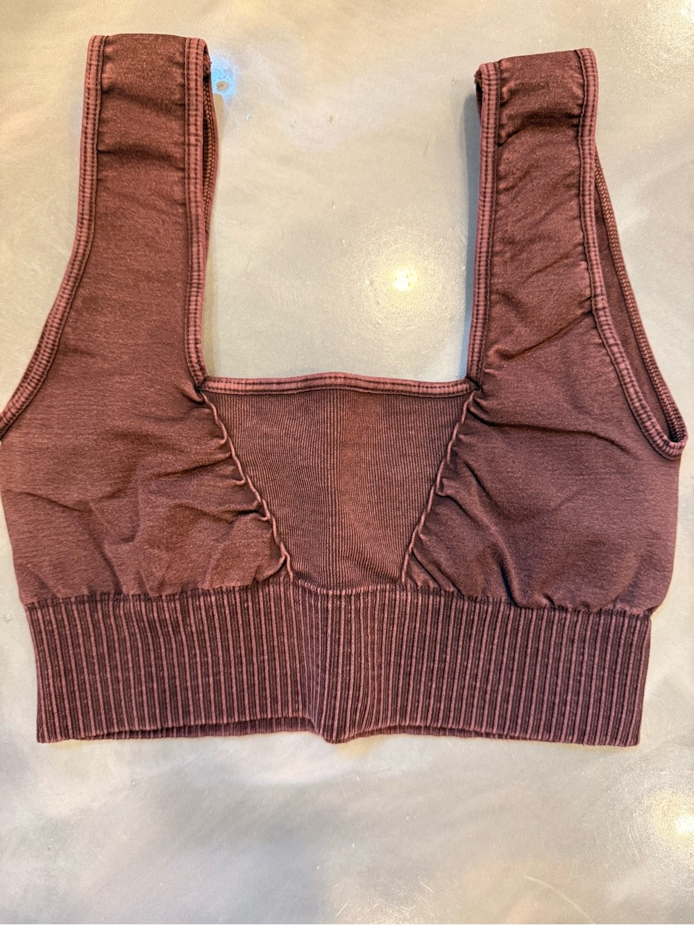 NWOT FP Movement by Free People Ribbed Seamless Bralette -Brown size M/L